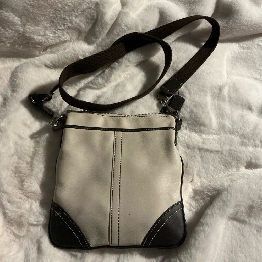 Coach Vintage Brown and Cream Women's Crossbody Bag